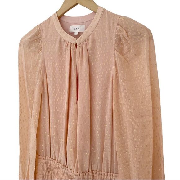 A.L.C. Sidney Dress In Pink, Polka Dots - Picture 7 of 14